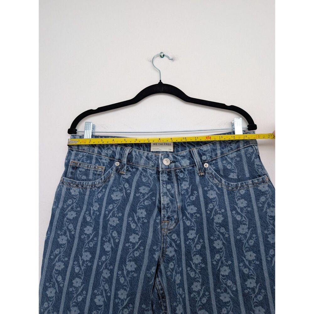 We the Free FP Tennessee Low Rise Boyfriend Jeans Sz 29 Faded Floral Stripe - Picture 7 of 16